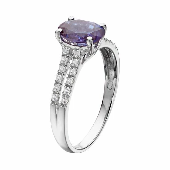 Discount โจ Unbranded Sterling Silver Lab-Created Alexandrite & White Sapphire Ring ๐ - Image 2