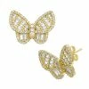 Coupon ✔️ Unbranded 14k Gold Over Silver Cubic Zirconia Butterfly Stud Earrings 🤩