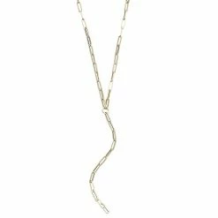 Cheapest 🛒 Unbranded 14k Gold Paperclip Chain Y Necklace 💯