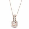 Cheapest 🧨 Unbranded 10k Rose Gold 1/6 Carat T.W. Diamond Drop Necklace 🎁