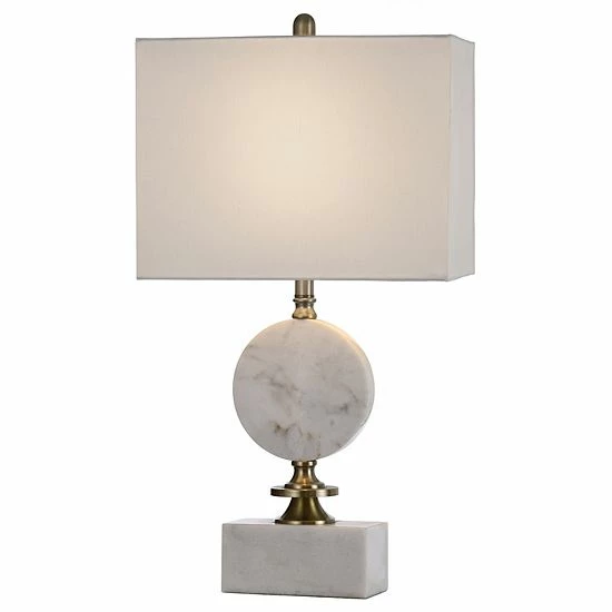 Coupon ๐ Unbranded Marble Disc & Brass Accent Table Lamp On Marble Base ๐ - Image 2