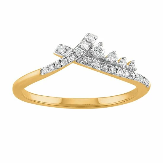 Cheapest 🔥 Unbranded 10kt Gold 1/5 Carat T.W. Diamond Wedding Band Ring ⌛