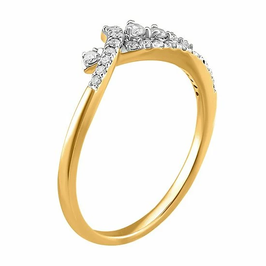 Cheapest 🔥 Unbranded 10kt Gold 1/5 Carat T.W. Diamond Wedding Band Ring ⌛ - Image 2