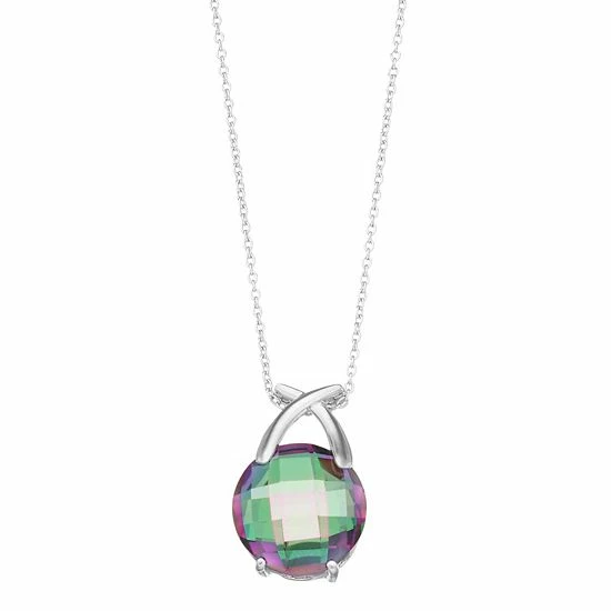 Flash Sale ⭐ Unbranded Sterling Silver Multicolored Quartz Pendant Necklace 😍