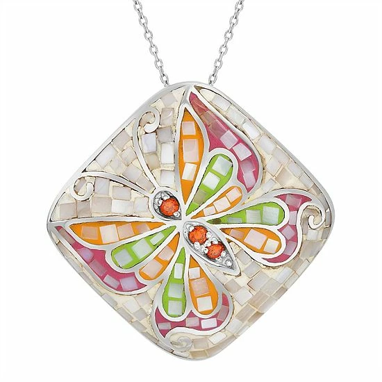 Best reviews of ๐คฉ Unbranded Sterling Silver ๐ฉ Mother-of-Pearl Mosaic Butterfly Pendant Necklace ๐