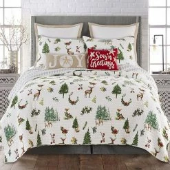 Cheapest 🔔 Unbranded Levtex Stag Forest Quilt Set With Shams 😉