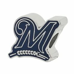Brand new 🎉 Unbranded LogoArt Milwaukee Brewers Sterling Silver Enameled Bead 😍