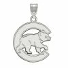 Outlet 👍 Unbranded 14k Gold LogoArt Chicago Cubs Large Walking Bear Pendant White 😍