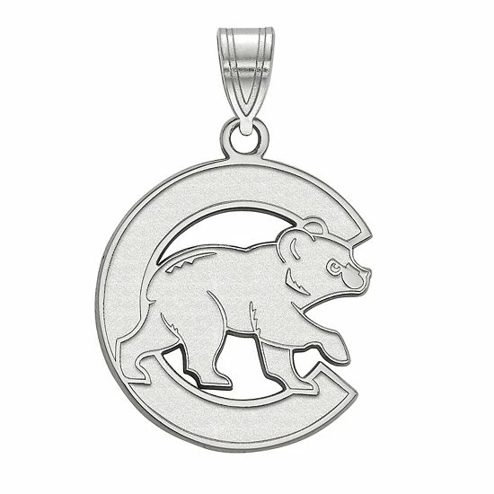 Outlet ๐ Unbranded 14k Gold LogoArt Chicago Cubs Large Walking Bear Pendant White ๐