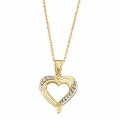 Best deal ✔️ Unbranded 10k Gold Two Tone Heart Necklace 🔥