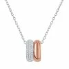Cheapest 💯 Unbranded Sterling Silver Two-Tone Rose CZ Necklace ❤️