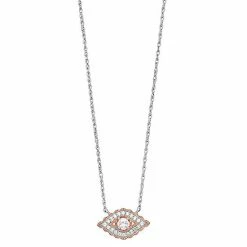 Wholesale 🧨 Unbranded Lab-Created White Sapphire Eye Pendant Necklace 👏