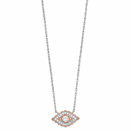 Wholesale ๐งจ Unbranded Lab-Created White Sapphire Eye Pendant Necklace ๐