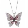 Hot Sale 👏 Unbranded Sterling Silver Crystal Butterfly Pendant Necklace ✔️