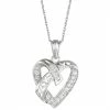 Discount 🌟 Unbranded 10k White Gold 1/4 Carat T.W. Diamond Heart Pendant 🛒