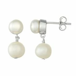Best deal 💯 Unbranded Sterling Silver Freshwater Cultured Pearl Drop Earrings ⌛