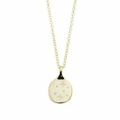 Cheapest ❤️ Unbranded 14k Gold Over Silver Cubic Zirconia Pendant Necklace ⭐