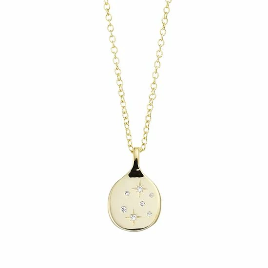 Cheapest ❤️ Unbranded 14k Gold Over Silver Cubic Zirconia Pendant Necklace ⭐