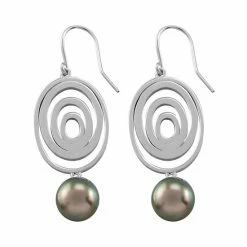 Best Pirce 🎉 Unbranded Sterling Silver Cultured Tahitian Pearl Drop Earrings ✔️