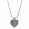 Best deal 👏 Unbranded Sterling Silver Oxidized Large Textured Heart Pendant Necklace 🎉