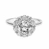 Coupon ⭐ Unbranded 10k White Gold 2 1/10 Carat T.G.W. Lab-Created Moissanite Halo Engagement Ring ⭐