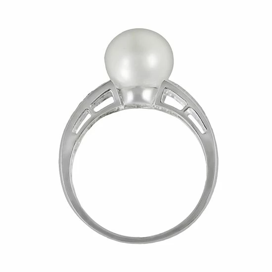Cheap ๐ Unbranded 14k White Gold .21-ct. T.W. Diamond And Freshwater Cultured Pearl Ring ๐ - Image 2