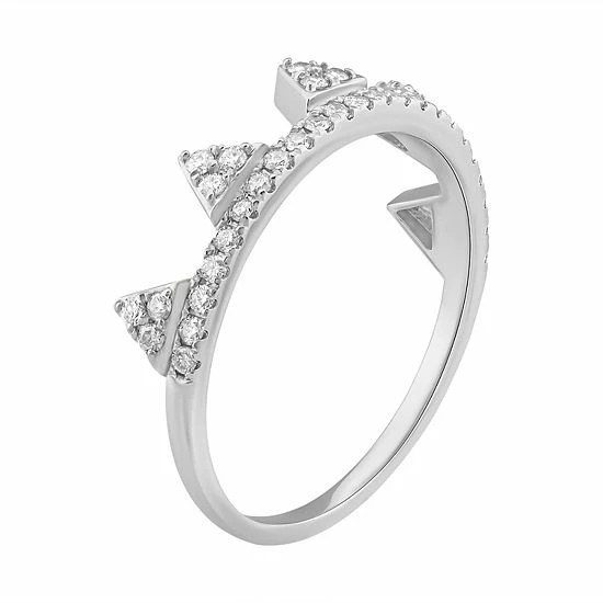 Hot Sale ๐ Unbranded 10kt White Gold 1/4 Carat T.W. Diamond Wedding Band Ring ๐ - Image 2