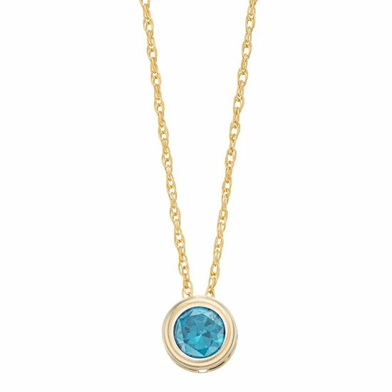 Best reviews of 😍 Unbranded Pure Gem Collection 10k Gold Blue Topaz Bezel Pendant Necklace ✨