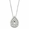 Best deal 😉 Unbranded Sterling Silver 1/5 Carat T.W. Diamond Pear Shape Pendant Necklace 👏