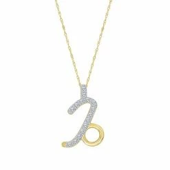 Flash Sale ✔️ Unbranded Sterling Silver 1/10 Carat T.W. Diamond Pave Capricorn Zodiac Pendant Necklace Silver Tone 🔔