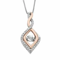 Buy 👏 Unbranded 10k Rose Gold Over Silver Diamond Accent Fashion Pendant 🎉