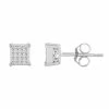 Deals 💯 Unbranded 10k White Gold 1/3 Carat T.W. Diamond Quad Stud Earrings ⭐