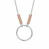 Buy 🛒 Unbranded Two Tone Sterling Silver Bead Circle Necklace 🛒
