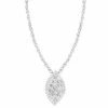 Hot Sale 🧨 Unbranded 10k White Gold 1/4 Carat T.W. Diamond Marquise Pendant Necklace 👏