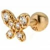 New 🔥 Unbranded 10k Gold Cubic Zirconia Butterfly Stud 🎁