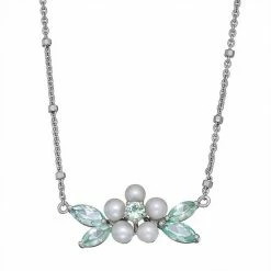 Best deal ✔️ Unbranded Freshwater Cultured Pearl & Lab Created Spinel Flower Necklace 🔥