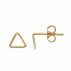 Wholesale 🧨 Unbranded 14k Gold Open Triangle Earrings 🤩
