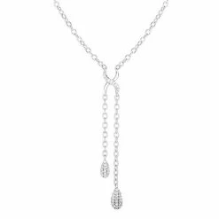 Cheap 🎉 Unbranded 1/6 Carat T.W. Diamond Sterling Silver Lariat Necklace 😉