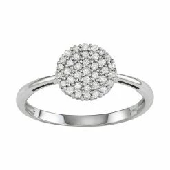 Best deal ⭐ Unbranded 10k White Gold 1/5 Carat T.W. Diamond Cluster Engagement Ring 👍