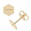 Cheap 😀 Unbranded 14k Gold Hexagon Stud Earrings ✔️