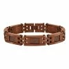Promo 🛒 Unbranded Men's Brown Stainless Steel Polished Bracelet 🤩