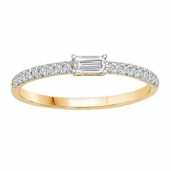 Best deal ✨ Unbranded 10k Gold 1/5 Carat T.W. Diamond Baguette Stack Ring 🧨