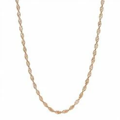 New ⌛ Unbranded Forever 18K Rose Gold Dorcia Chain Necklace 🔥