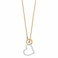 Buy ❤️ Unbranded 10k Gold 1/10 Carat T.W. Diamond Heart Dangle Necklace 🤩