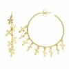 Discount 😍 Unbranded 14k Gold Dangling Cross Hoop Earrings 🥰