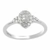 Deals 🔔 Unbranded 10k White Gold 1/4 Carat T.W. Diamond Cluster Halo Ring ⭐