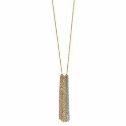 Deals ✔️ Unbranded 14k Gold Tri-Tone Chain Fringe Necklace 😍