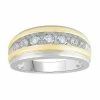 Deals 🔔 Unbranded Men's Two Tone 10k Gold 1 Carat T.W. Diamond Wedding Band 😀