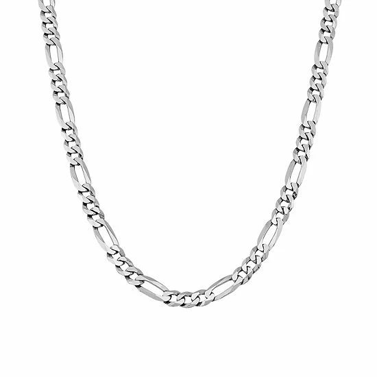 Budget ๐ Unbranded Sterling Silver 7 Mm Figaro Chain Necklace - 22 In. โ