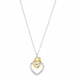 Best reviews of 😀 Unbranded 14k Gold Over Silver Diamond Accent 👩 Mother & Child Heart Pendant Necklace ⌛